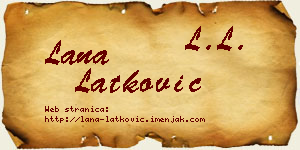 Lana Latković vizit kartica
